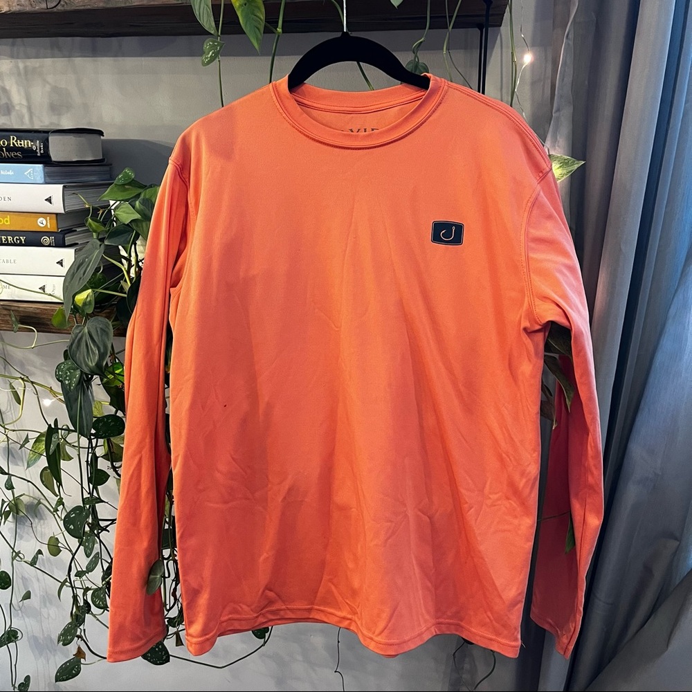 Avid UV Sun Moisture Wicking Long Sleeve Shirt Fishing Beach S (Some stains)